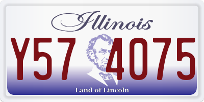 IL license plate Y574075