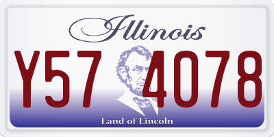IL license plate Y574078