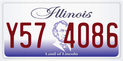 IL license plate Y574086