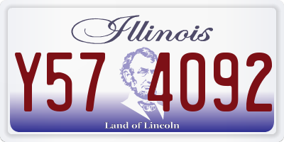 IL license plate Y574092