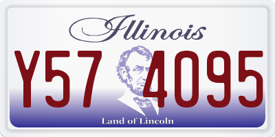 IL license plate Y574095