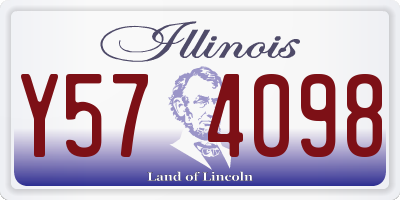 IL license plate Y574098