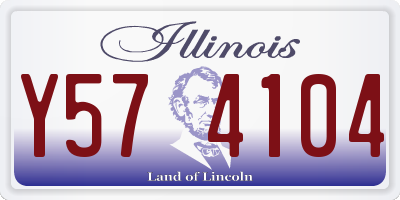 IL license plate Y574104