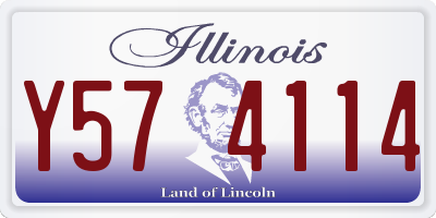 IL license plate Y574114