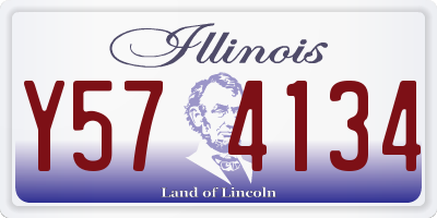 IL license plate Y574134