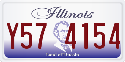 IL license plate Y574154
