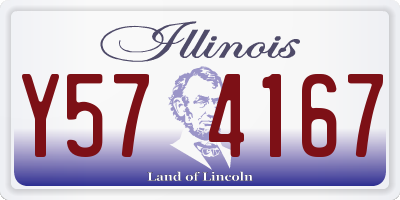 IL license plate Y574167