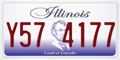IL license plate Y574177