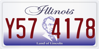 IL license plate Y574178