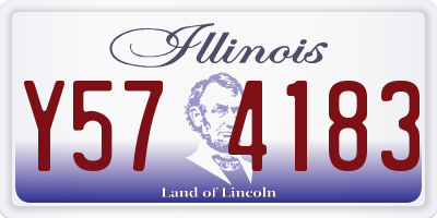 IL license plate Y574183