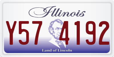 IL license plate Y574192