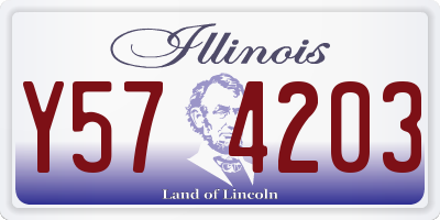 IL license plate Y574203