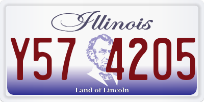 IL license plate Y574205