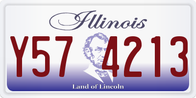 IL license plate Y574213