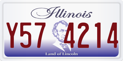 IL license plate Y574214