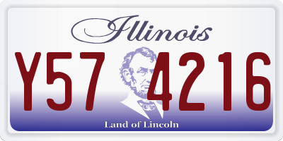 IL license plate Y574216