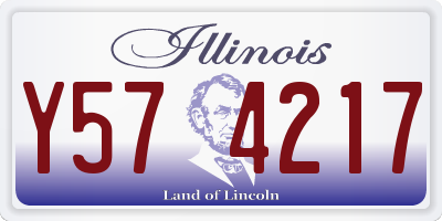 IL license plate Y574217