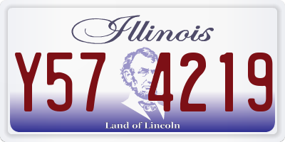 IL license plate Y574219