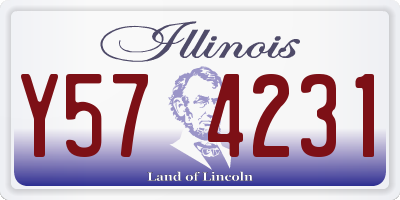 IL license plate Y574231