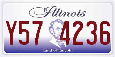 IL license plate Y574236