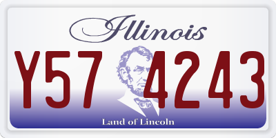 IL license plate Y574243