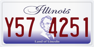 IL license plate Y574251