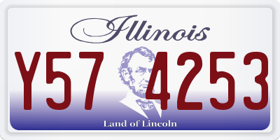 IL license plate Y574253