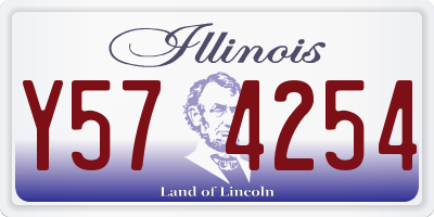 IL license plate Y574254