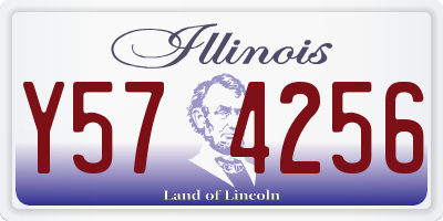 IL license plate Y574256