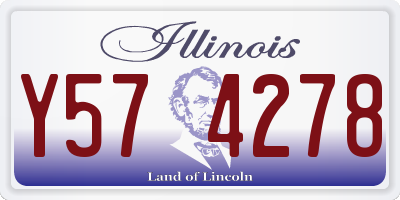 IL license plate Y574278