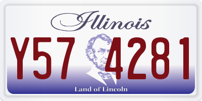 IL license plate Y574281