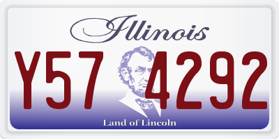 IL license plate Y574292