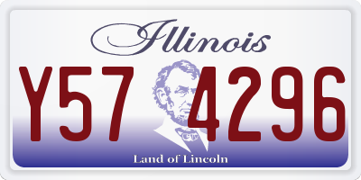 IL license plate Y574296