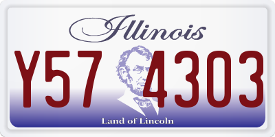 IL license plate Y574303