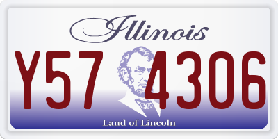 IL license plate Y574306