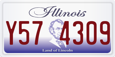 IL license plate Y574309
