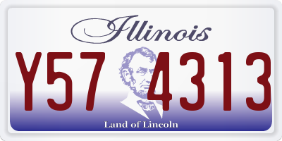 IL license plate Y574313