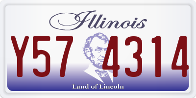 IL license plate Y574314