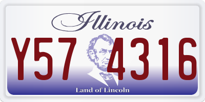 IL license plate Y574316
