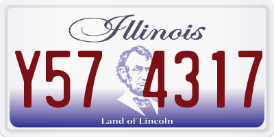 IL license plate Y574317