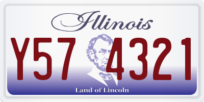 IL license plate Y574321