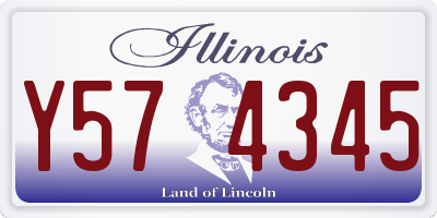 IL license plate Y574345