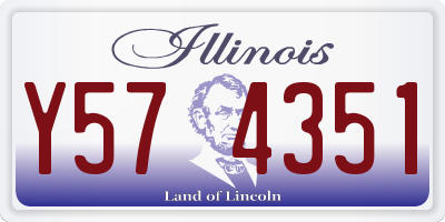 IL license plate Y574351