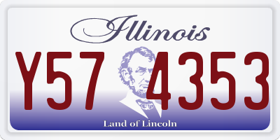 IL license plate Y574353