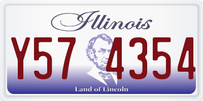 IL license plate Y574354