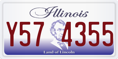 IL license plate Y574355