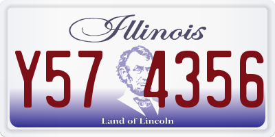 IL license plate Y574356