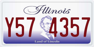 IL license plate Y574357