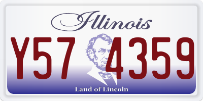 IL license plate Y574359
