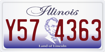 IL license plate Y574363